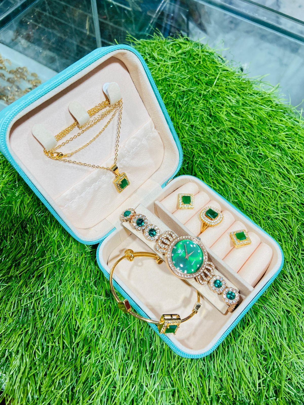 Elegant Premium Jewelry Set with Watch