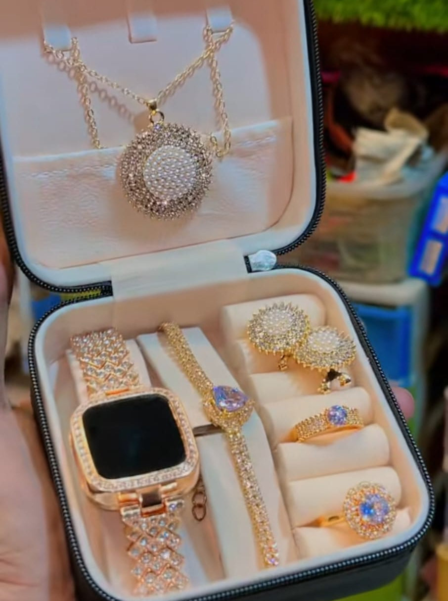 Elegant Premium Jewelry Set with Watch
