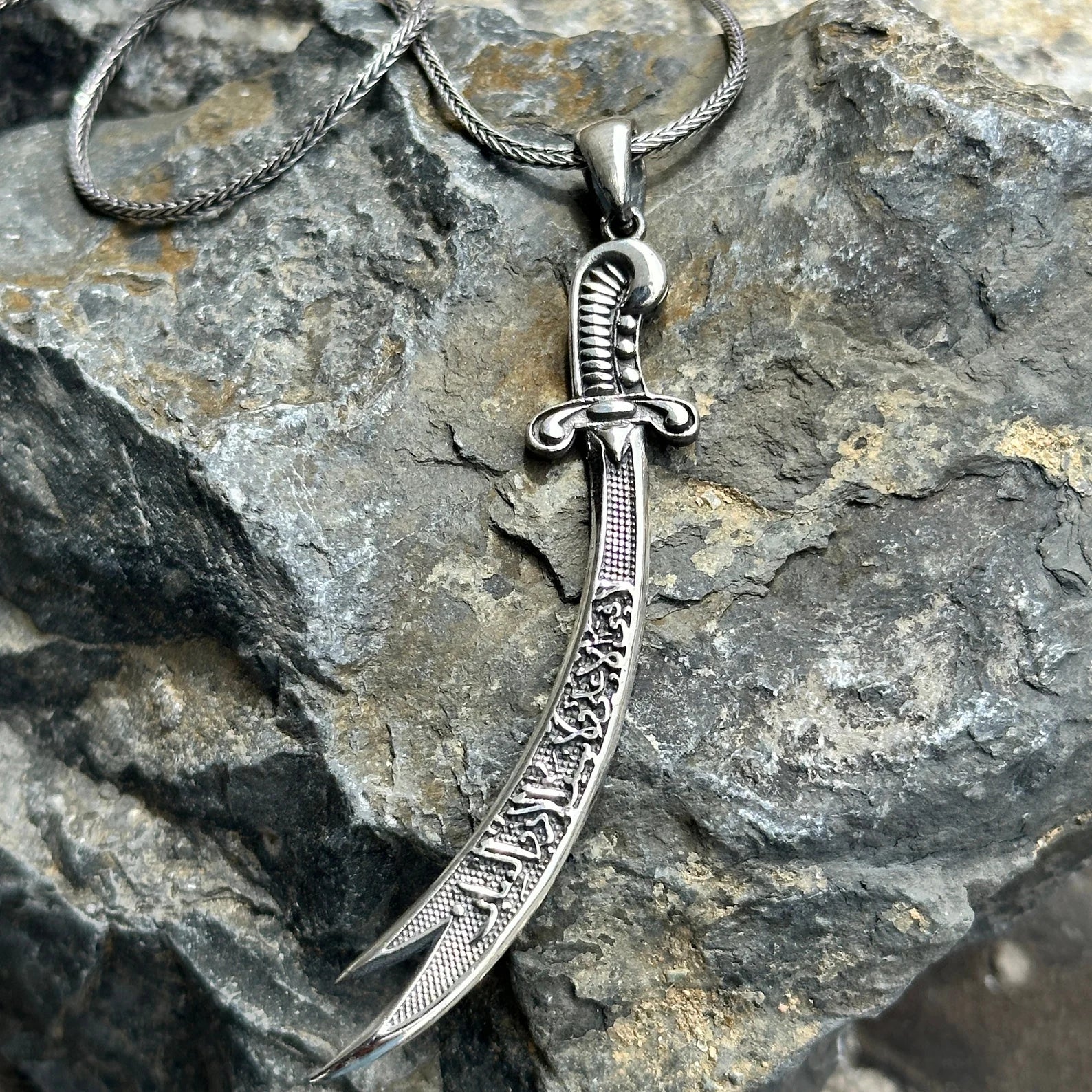 Silver Zulfiqar Necklace