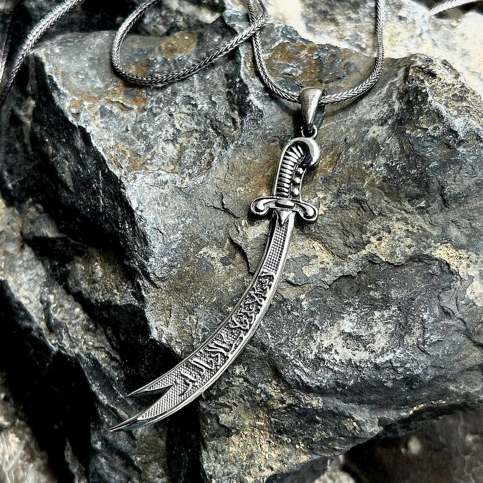 Silver Zulfiqar Necklace