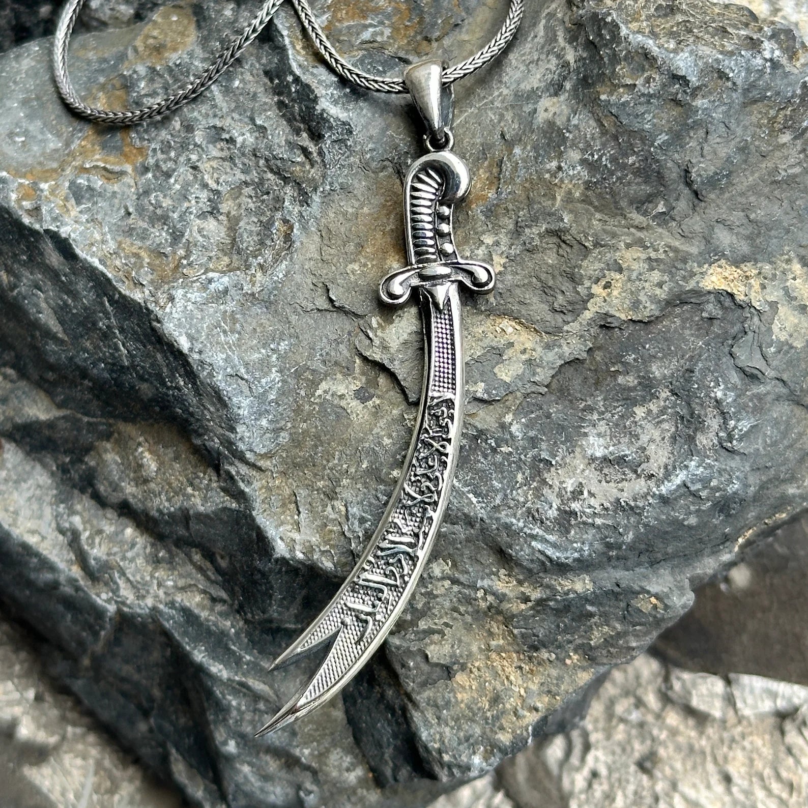 Silver Zulfiqar Necklace