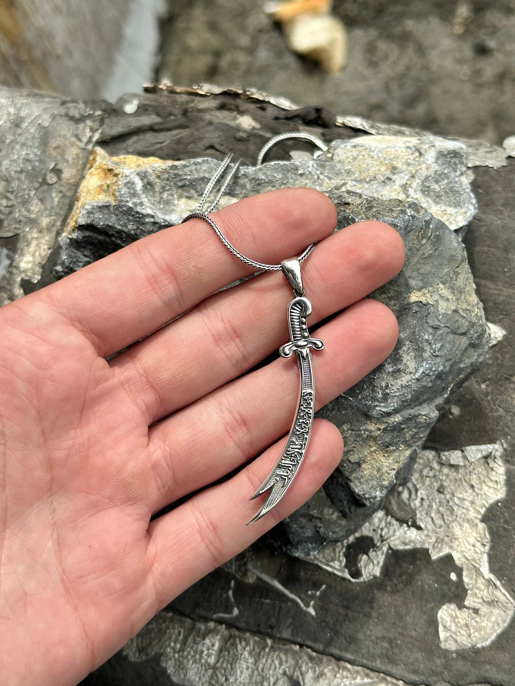 Silver Zulfiqar Necklace