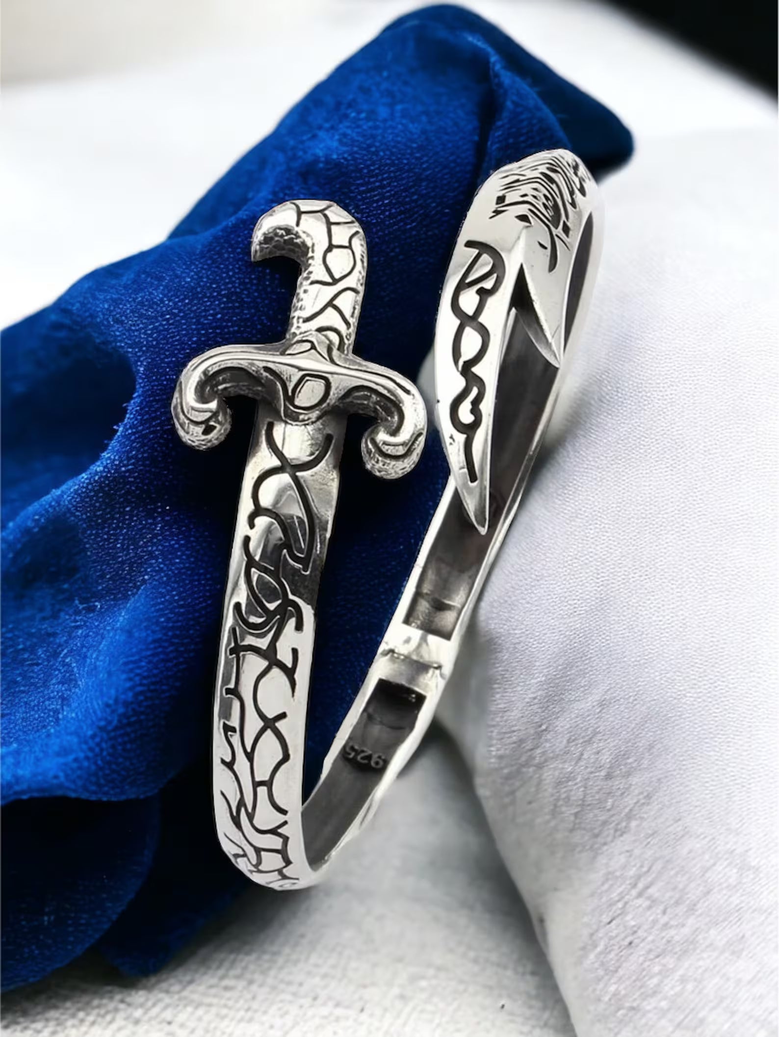 Silver Sword Bracelet: Handmade Zulfiqar Kara