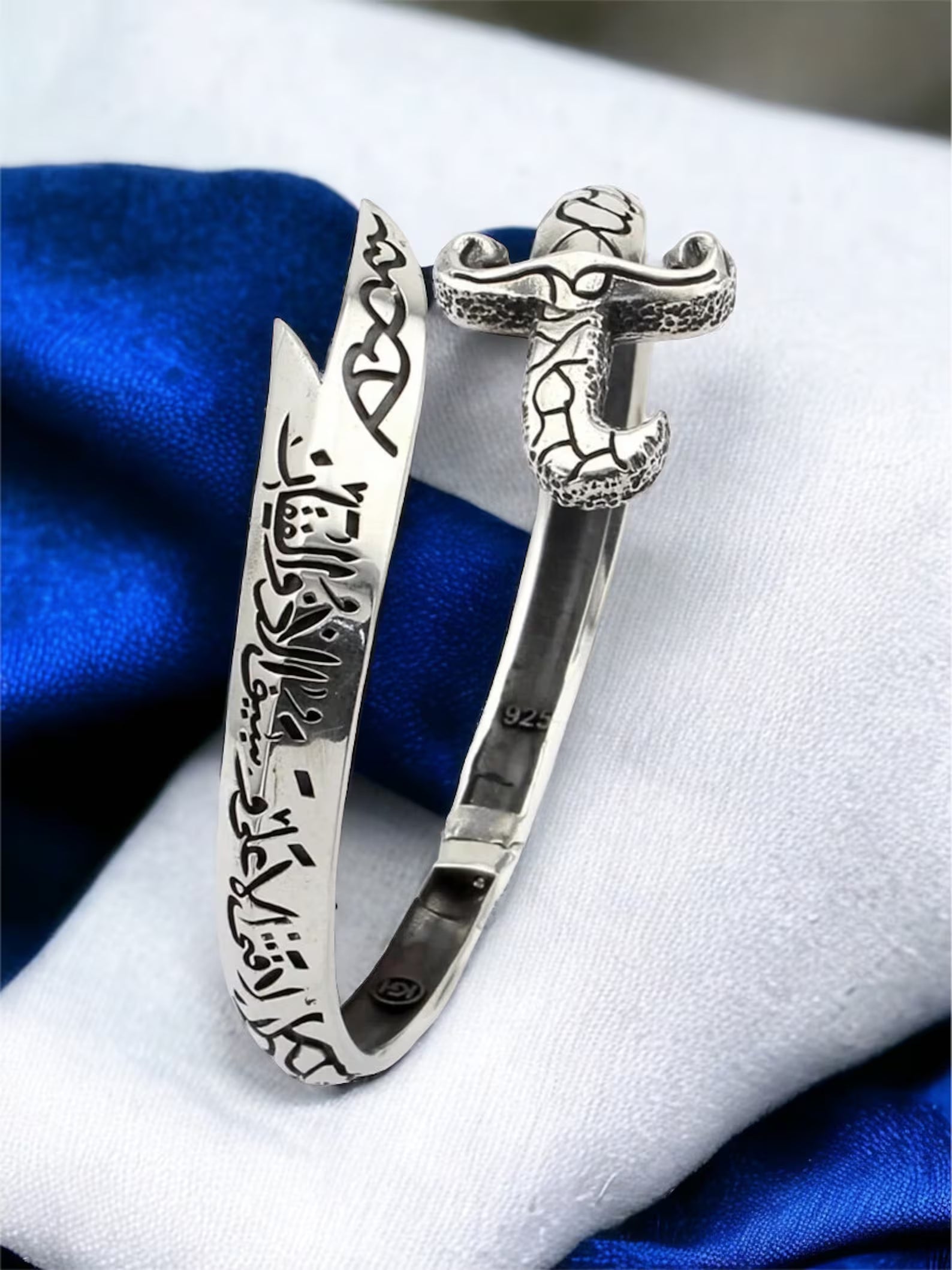 Silver Sword Bracelet: Handmade Zulfiqar Kara