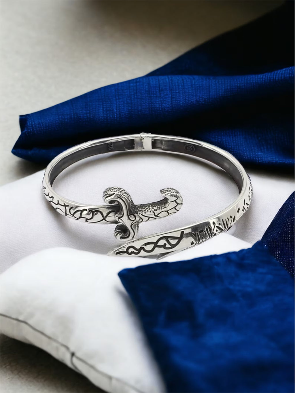 Silver Sword Bracelet: Handmade Zulfiqar Kara