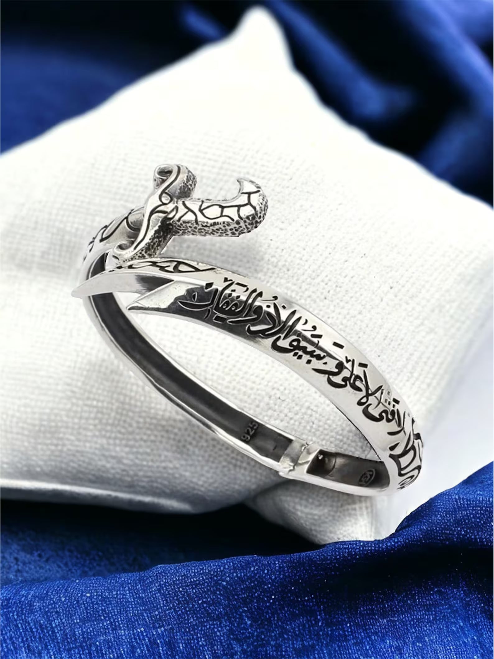 Silver Sword Bracelet: Handmade Zulfiqar Kara