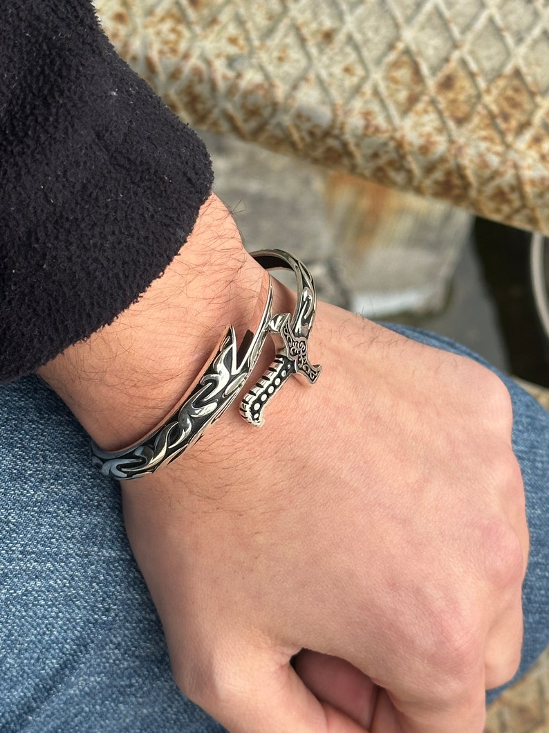 Mens Zulfiqar Bracelet , Adjustable Sword Bracelet