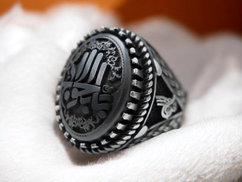 Islamic Ring: Ya Babul Hawaij Hematite Gem