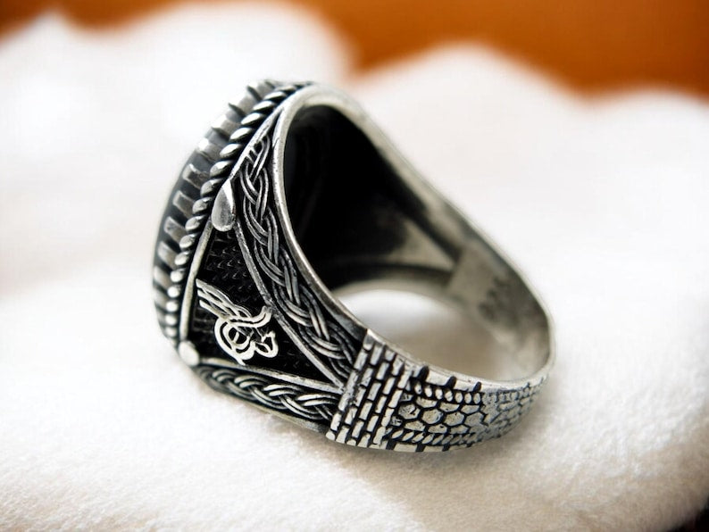 Islamic Ring: Ya Babul Hawaij Hematite Gem