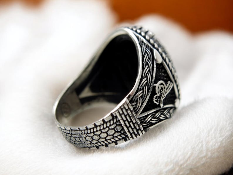 Islamic Ring: Ya Babul Hawaij Hematite Gem