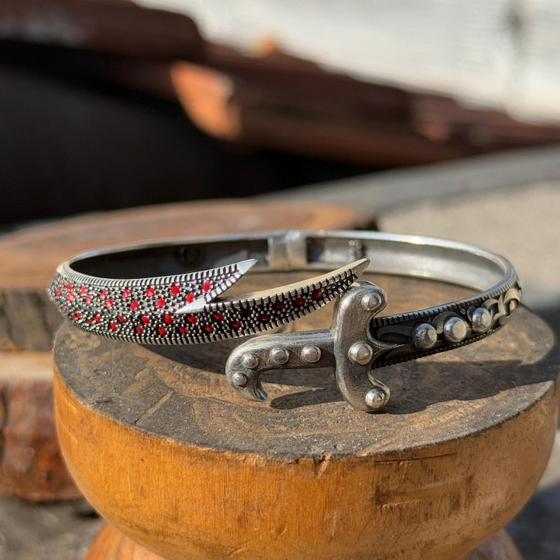 Mens Ruby Stone Zulfiqar Bracelet